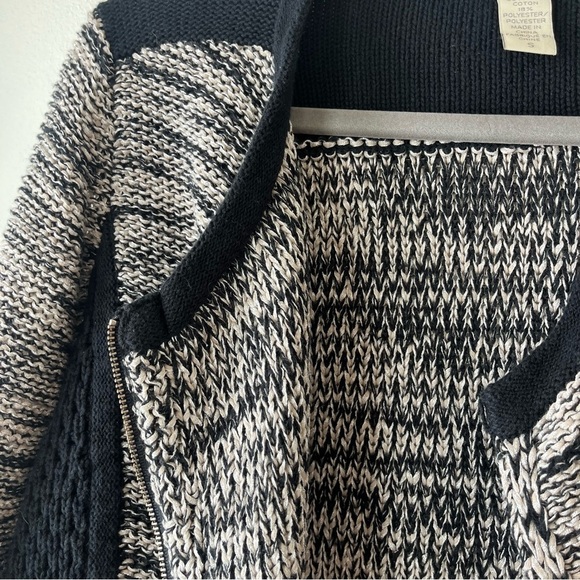 White + Warren asymmetric zip cardigan sweater women’s small luxury neutral - Picture 5 of 12